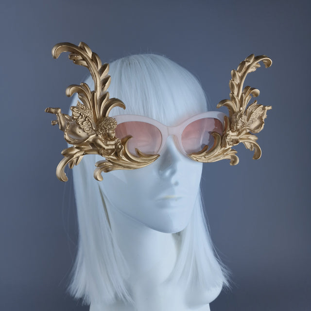 "Gild" Dramatic Gold Filigree Sunglasses