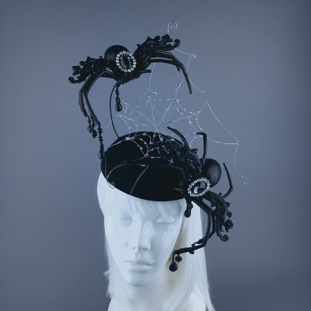 "Hunt" Spiders & Web Fascinator Hat