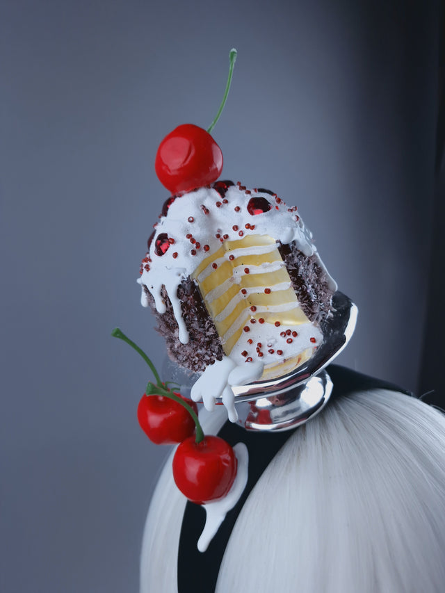 "Slice "Dripping Cake & Cherry Headdress