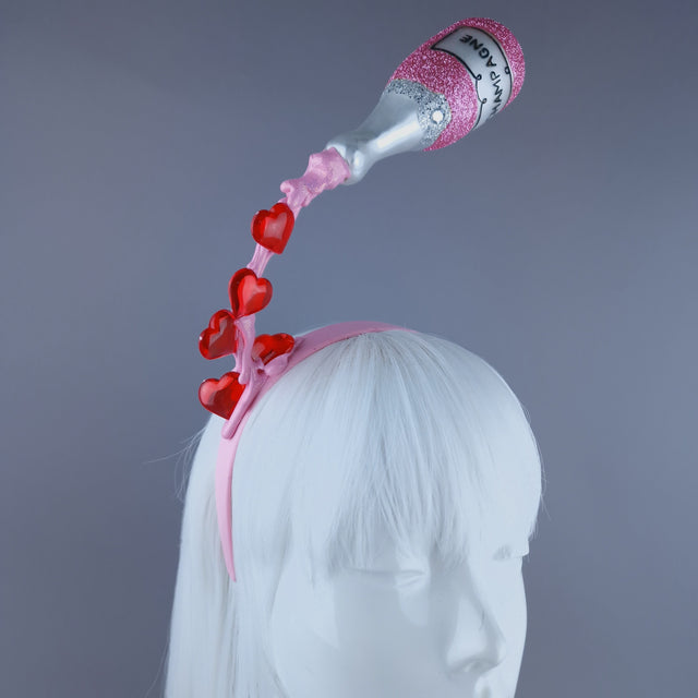 "Champers" Champagne Valentines Headpiece