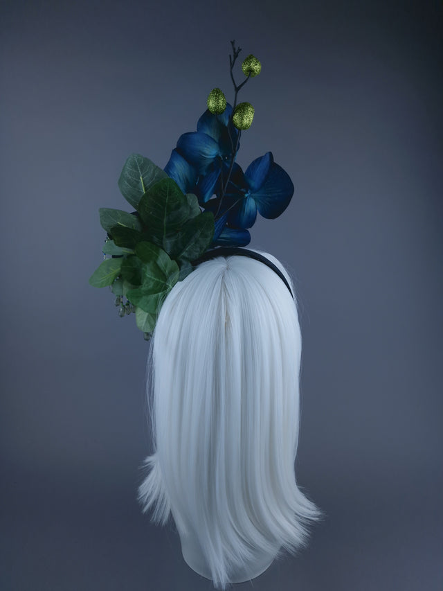 Blue Green Orchid Xmas Headdress