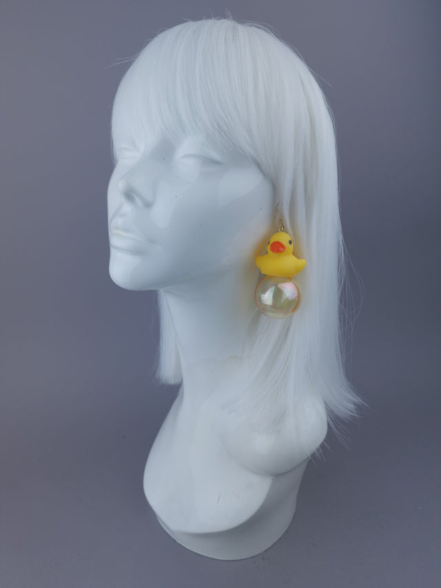 Pearls & Swine: Earrings Duck & Yellow Bubble Jewellery