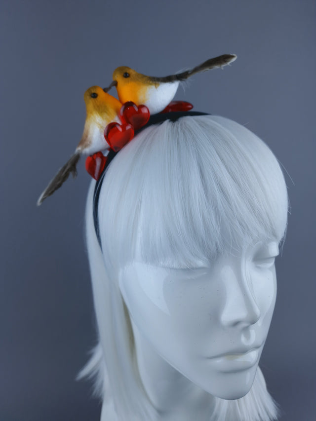 Robin Bird Hearts Headband