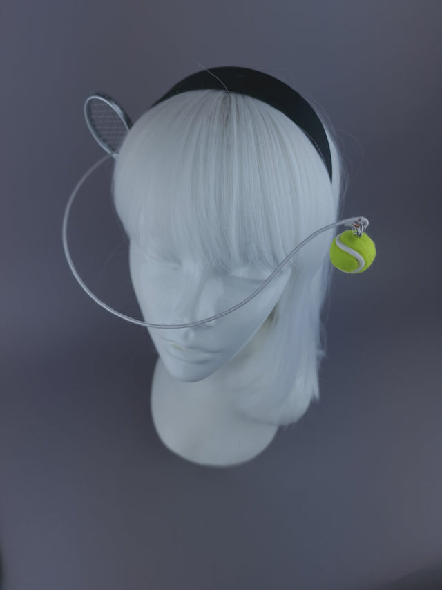 Pearls & Swine: Wimbledon Headpiece Tennis Racket & Ball