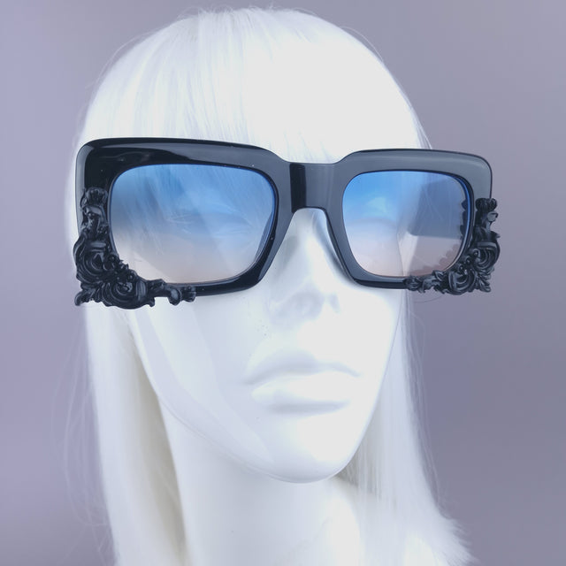 Pearls & Swine: Unisex Square Filigree Sunglasses
