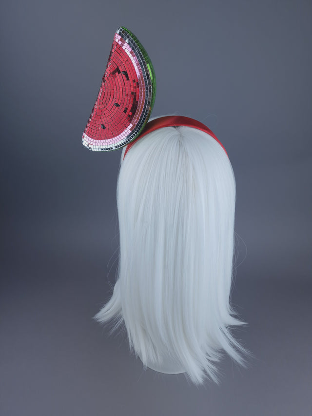 Pearls & Swine: Mirrorball Watermelon Headdress "Noone Is Free Until We All Are Free"