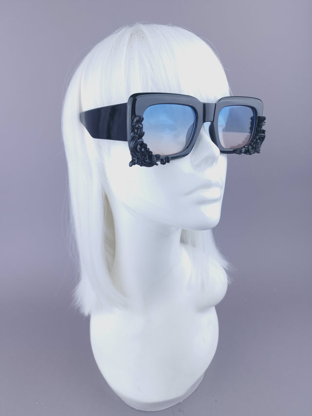 Pearls & Swine: Unisex Square Filigree Sunglasses