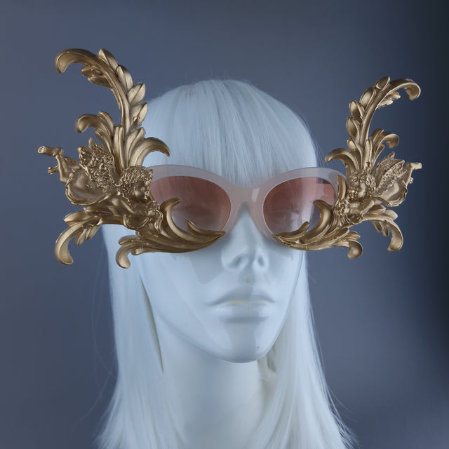 "Gild" Dramatic Gold Filigree Sunglasses