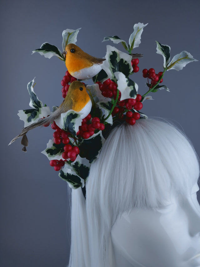 Robins & Holly Xmas Headdress