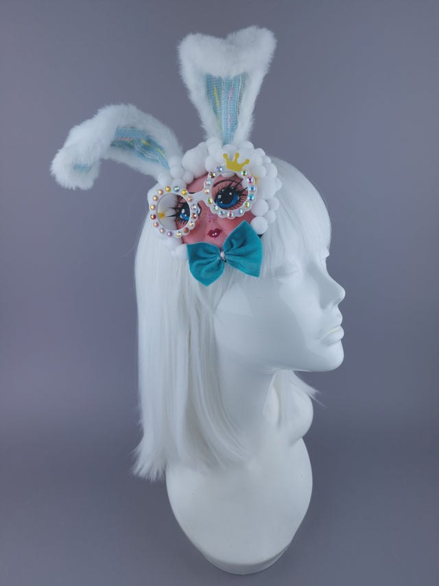 "BeBee" Dollface Bunny Ear Mini Fascinator