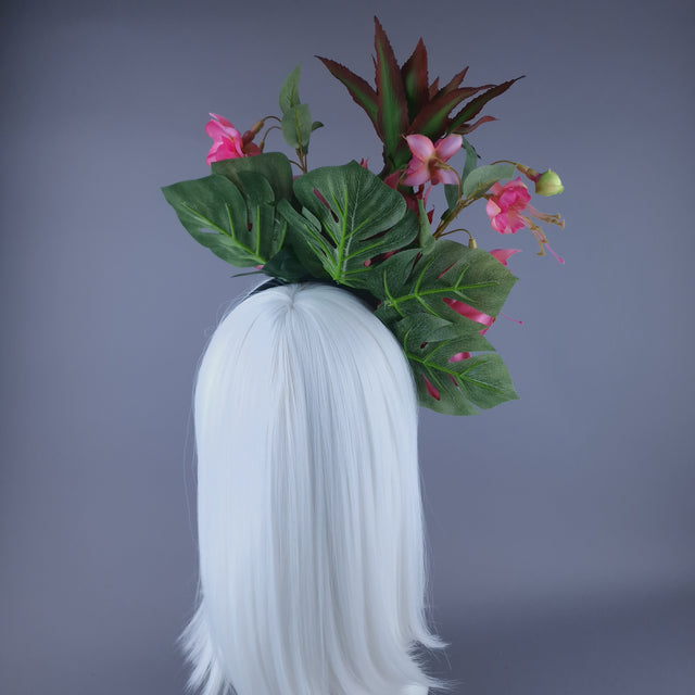 "Jambon"Pink Pineapple & Orchid Headdress