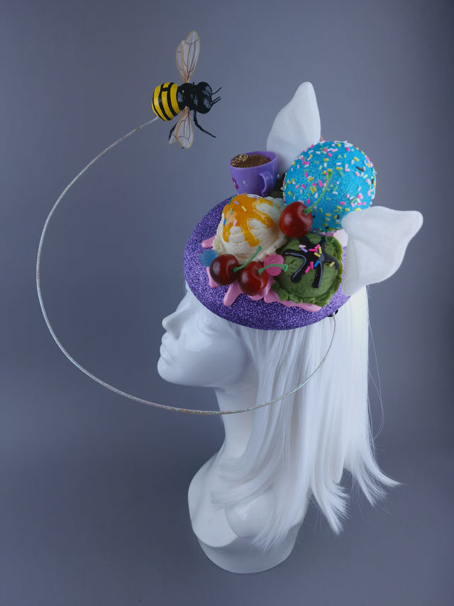 "Tempt" Sweetie & Bee Party Fascinator Hat