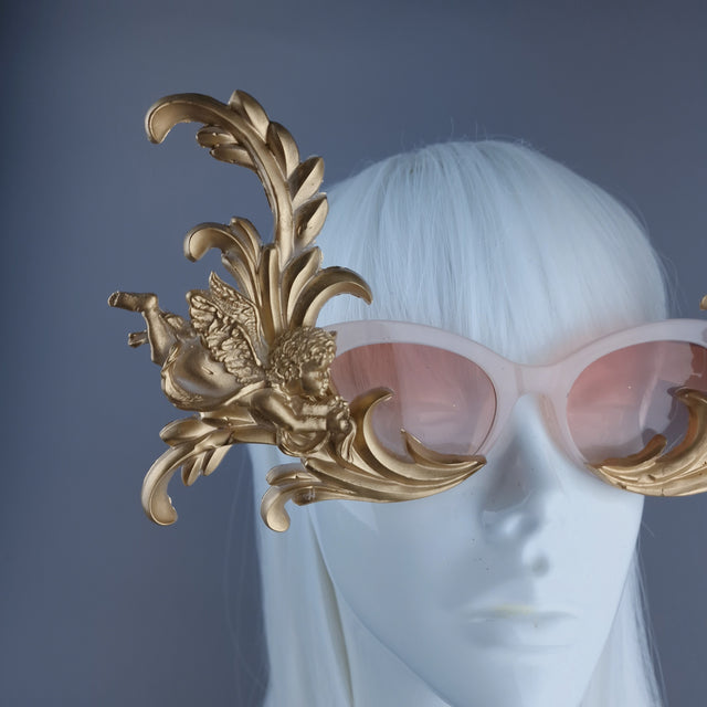 "Gild" Dramatic Gold Filigree Sunglasses