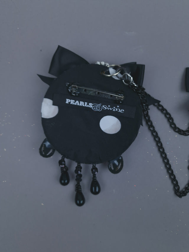 Dollface & Blinking Eye Necklace Brooch Jewellery