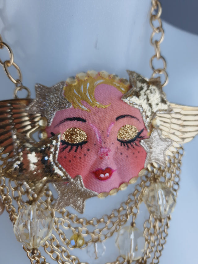 "Sanctus" Cherub DollFace Necklace