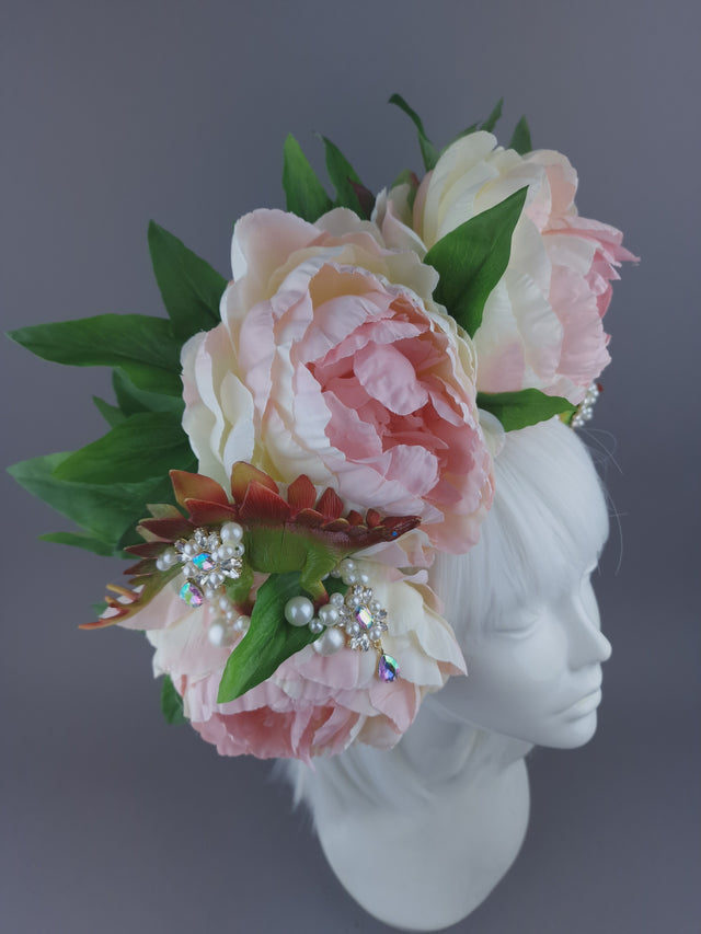 Pearls & Swine: Headdress Dinosaur, Pearl & Peony