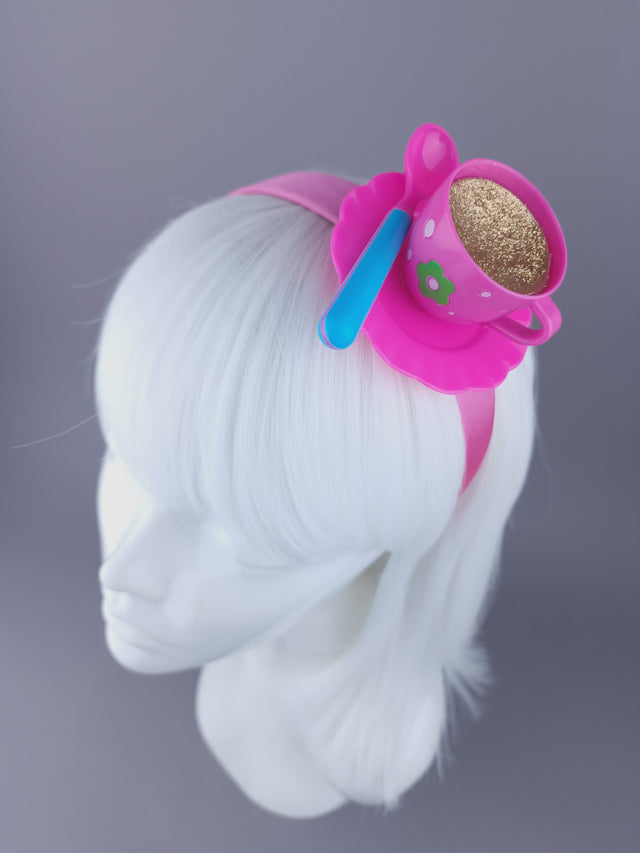 Pink Teacup Headpiece