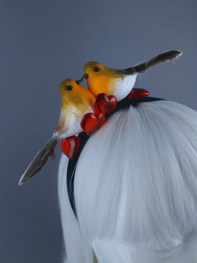 Robin Bird Hearts Headband