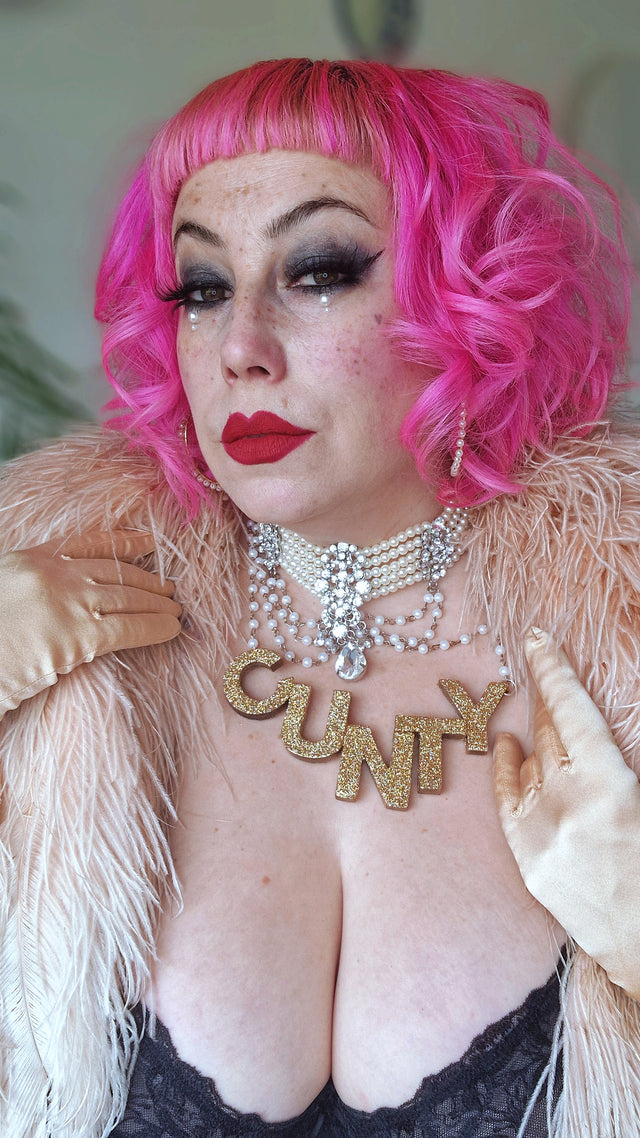 "Rude" A Nery Naughty Pearl Necklace Jewellery