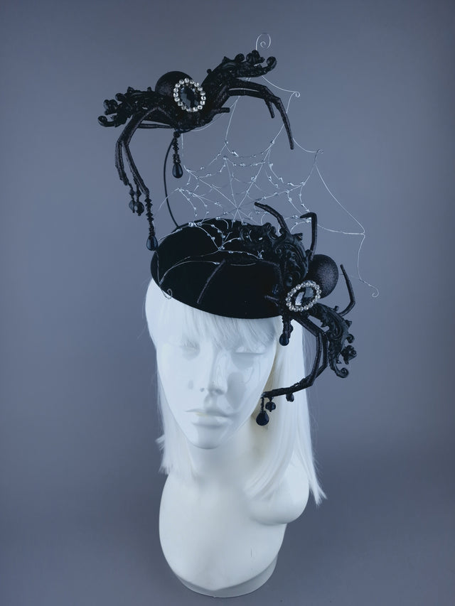 "Hunt" Spiders & Web Fascinator Hat