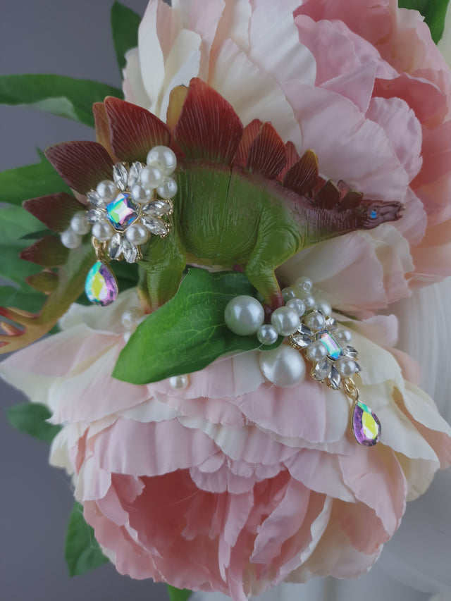 Pearls & Swine: Headdress Dinosaur, Pearl & Peony