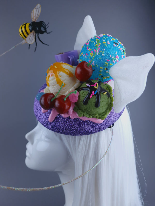 "Tempt" Sweetie & Bee Party Fascinator Hat