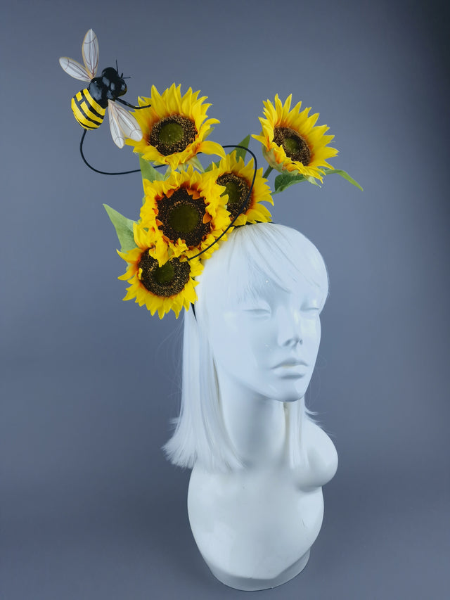 "Shine" Sunflowers & Bee Flower Headdress