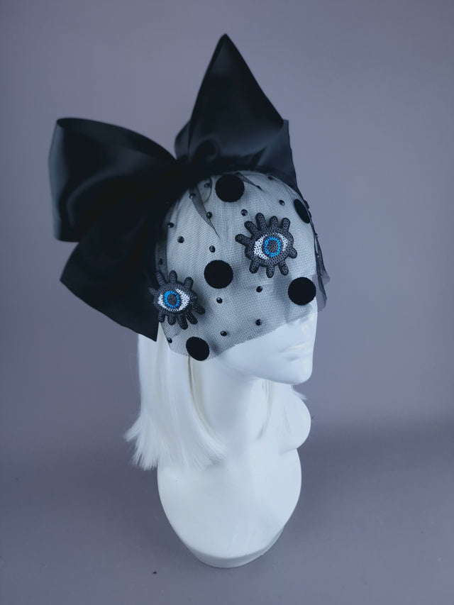 "Watcher" Eye & Bow Veil Headdress