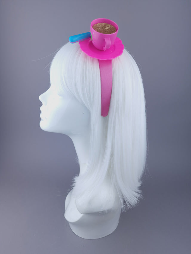 Pink Teacup Headpiece