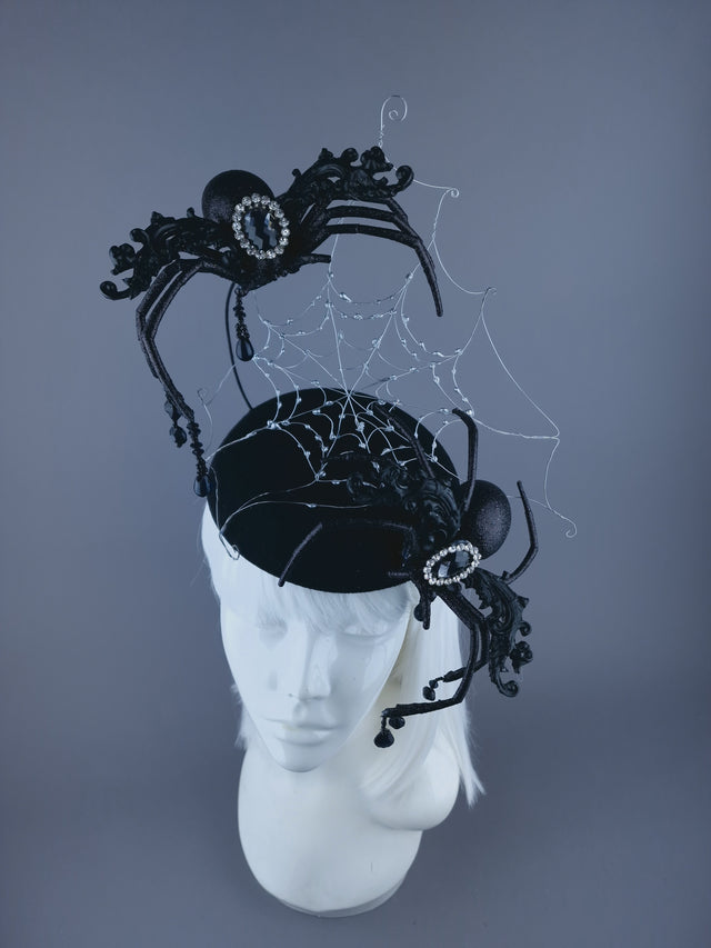 "Hunt" Spiders & Web Fascinator Hat