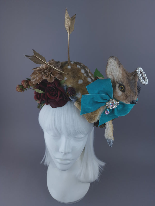 Pearls & Swine: Headpiece Faux Deer Fawn Floral "Dearest"