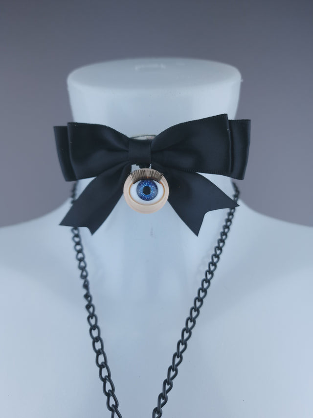 Dollface & Blinking Eye Necklace Brooch Jewellery