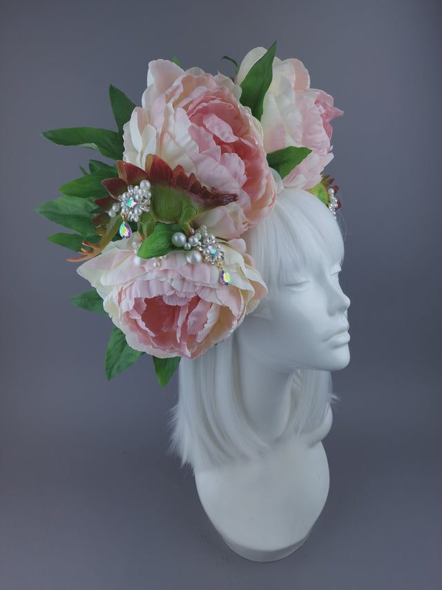 Pearls & Swine: Headdress Dinosaur, Pearl & Peony