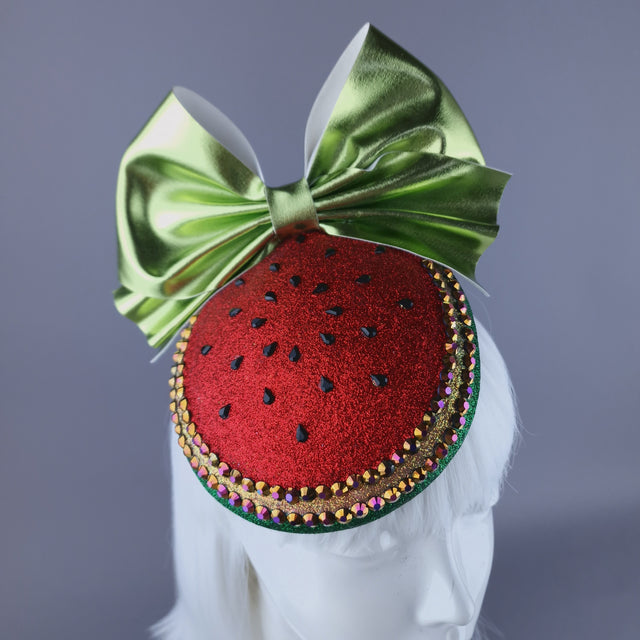 "Peace" Glitter Watermelon Fascinator Hat (Charity)