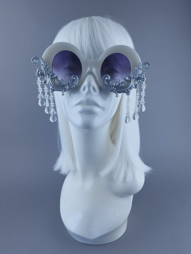 SAMPLE - Silver Filigree Beading Sunglasses