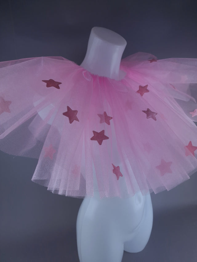 "Bobo" Pink Star Neck Ruffle, Clown Collar