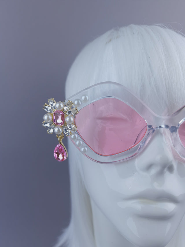 Pearls & Swine: Pink & Jewel Sunglasses - LIMITED EDITION