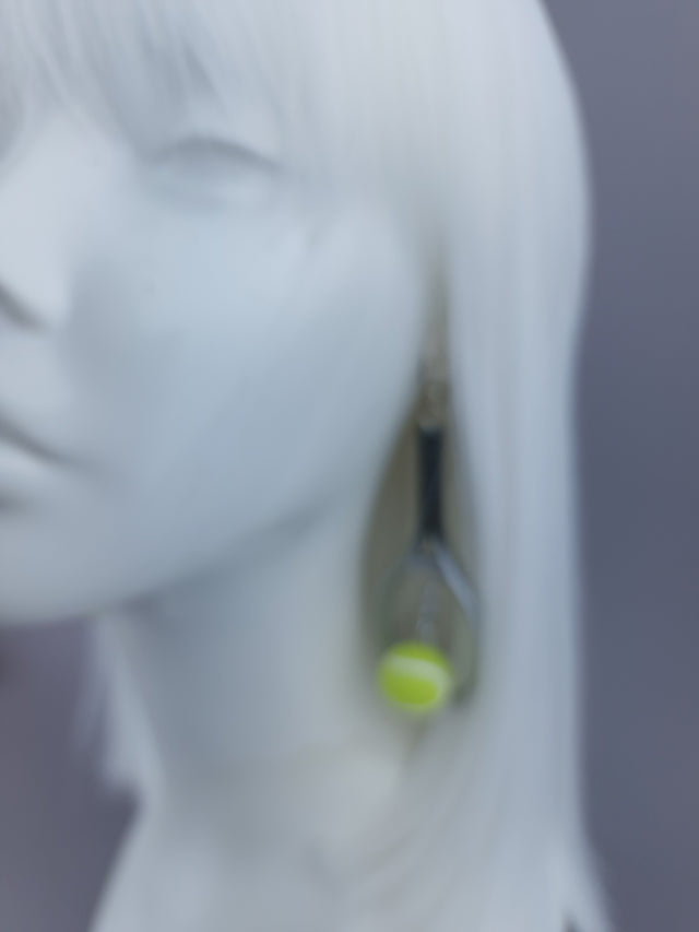 Pearls & Swine: Wimbledon Tennis Ball & Racket Earrings