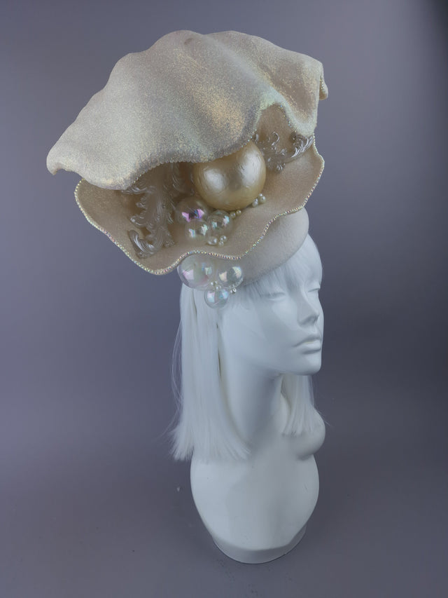 Pearls & Swine: Bespoke Commission Shell Headpiece with Sunglasses