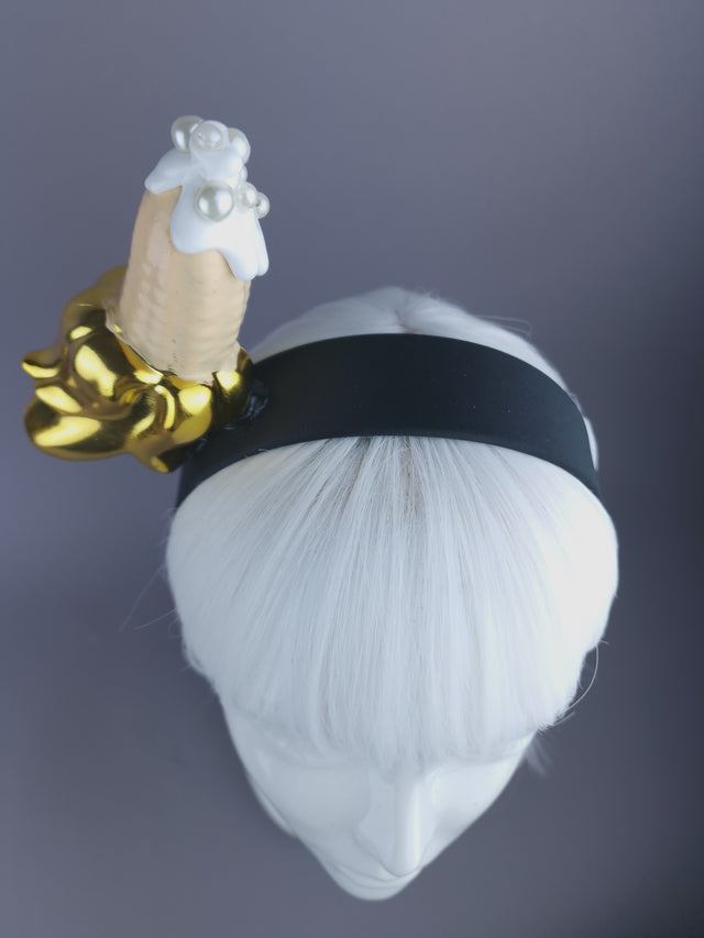"Filthy Cute" Banana & Cream Headpiece