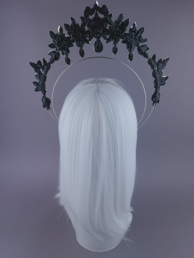 Pearls & Swine: Silver Diamanté Jewel Halo Headdress