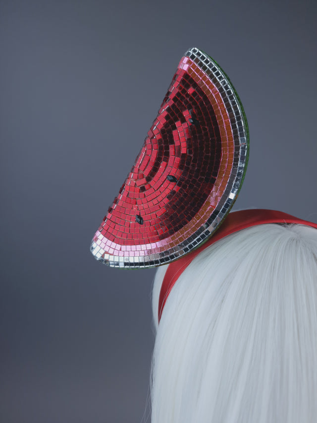 Pearls & Swine: Mirrorball Watermelon Headdress "Noone Is Free Until We All Are Free"