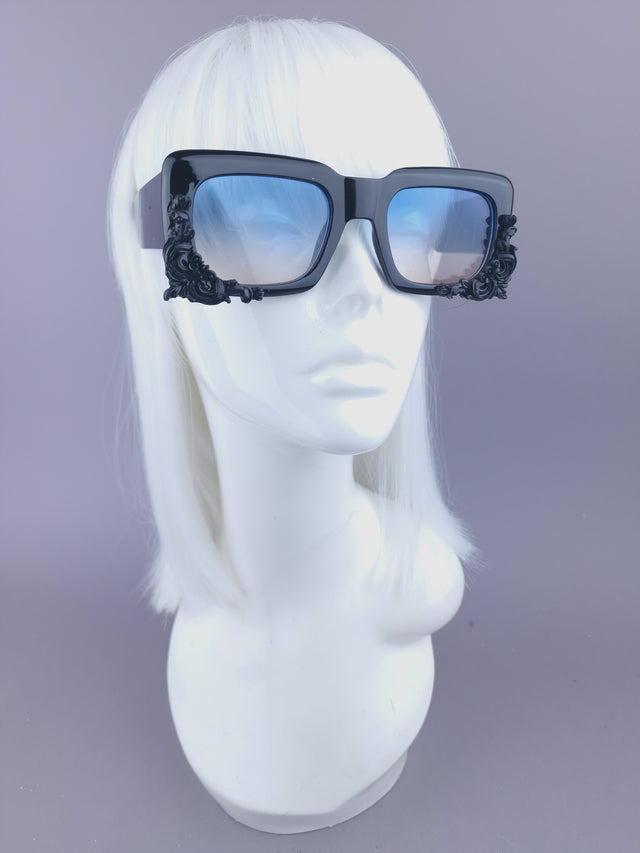 Pearls & Swine: Unisex Square Filigree Sunglasses
