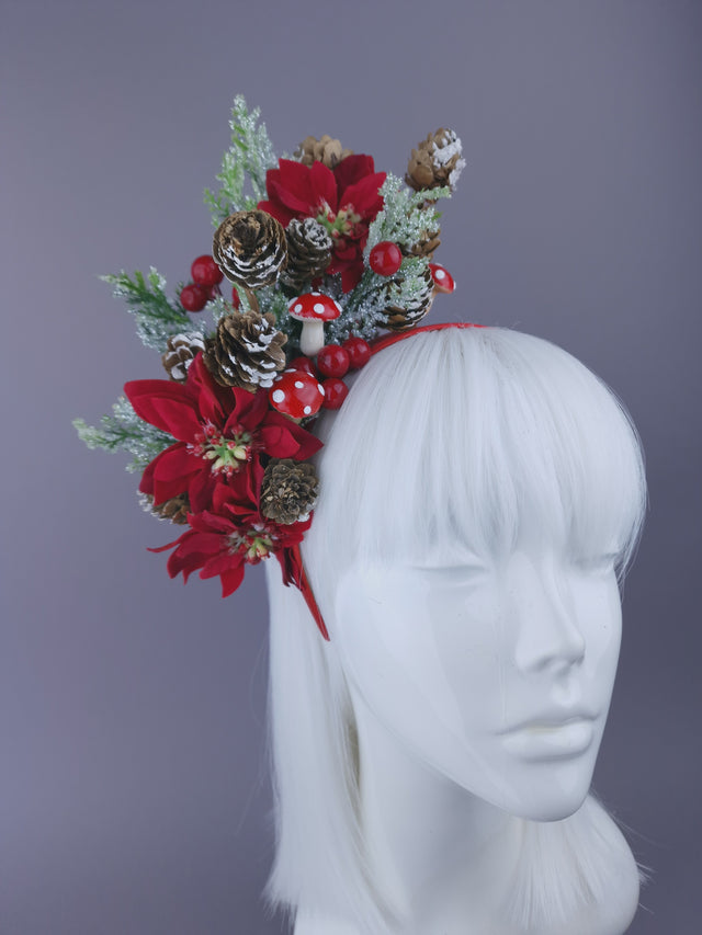 Xmas Pine Cones & Mushrooms Headdress