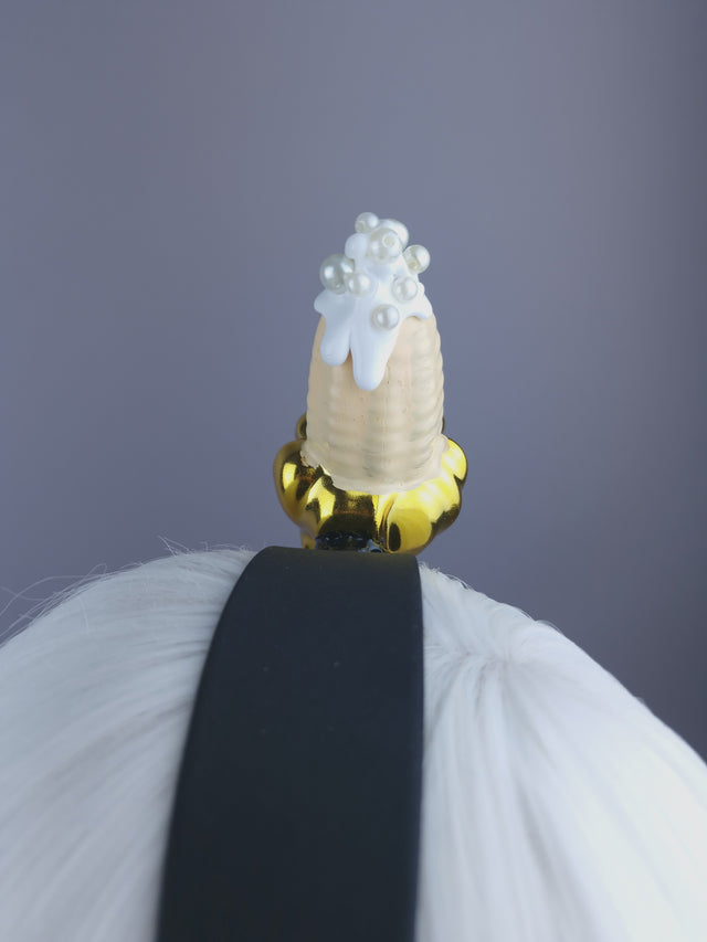 "Filthy Cute" Banana & Cream Headpiece