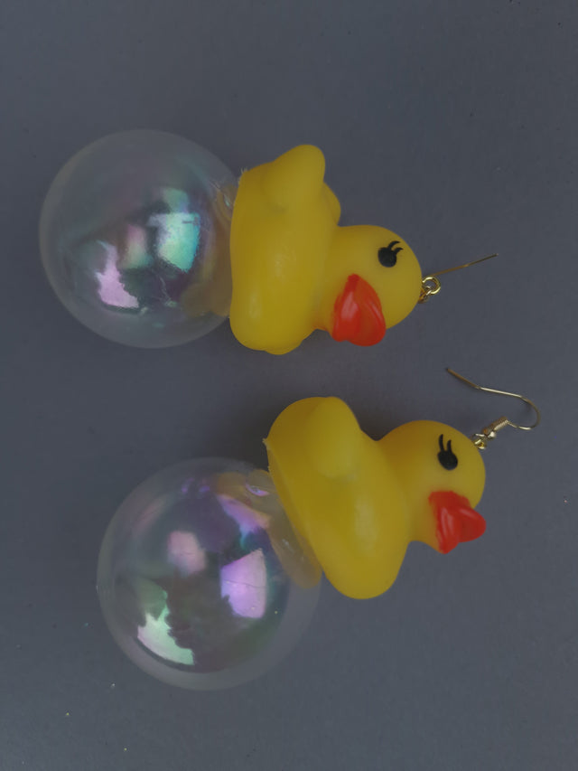 Duck & Bubble Earrings Jewellery