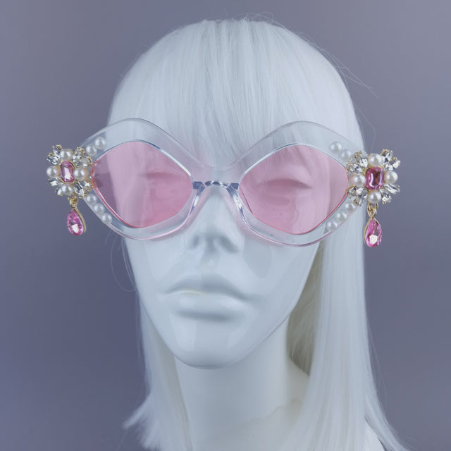 Pearls & Swine: Pink & Jewel Sunglasses - LIMITED EDITION