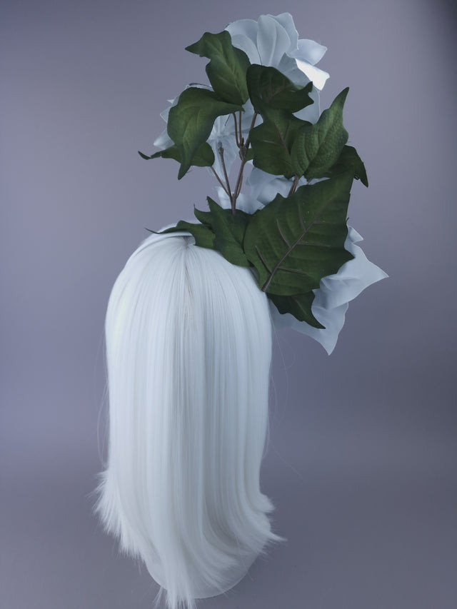 Metallic SIlver Poinsettia Headdress