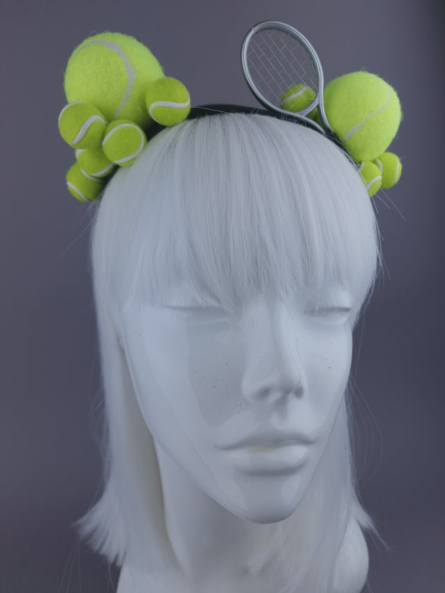 Pearls & Swine: Wimbledon Headpiece Tennis Racket & Balls