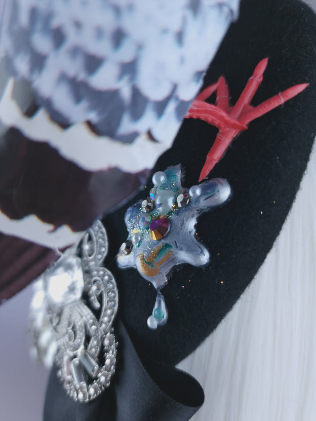 Pearls & Swine: Quirky Chic Pigeon Poop Fascinator Hat "Merde"